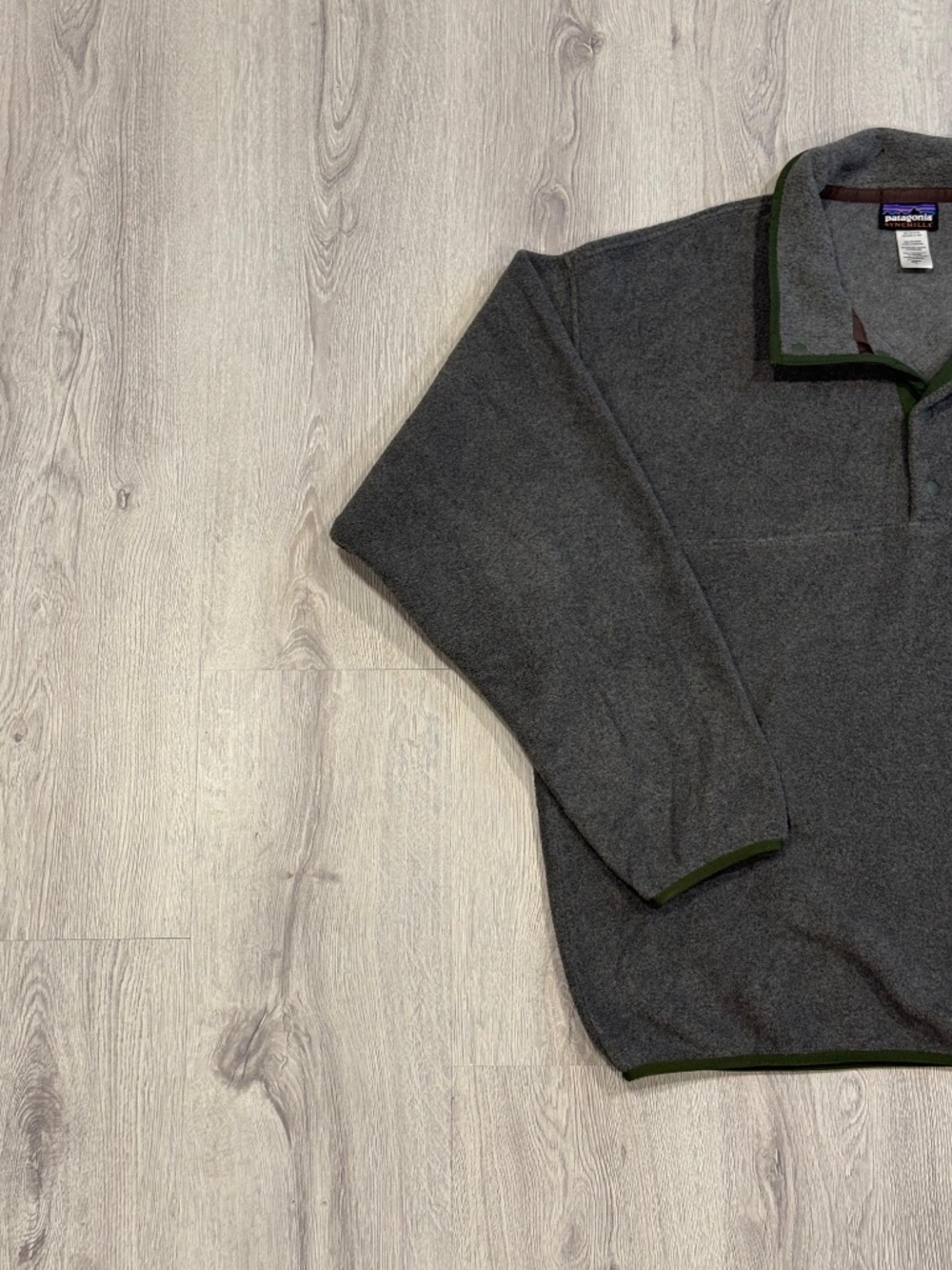 Vintage Patagonia Synchilla Snap-T Fleece Pullover - Men's Large - Charcoal Grey - Picture 5 of 8